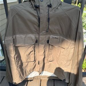 L.L. Bean Brown Rain Gear  Jacket and Pants